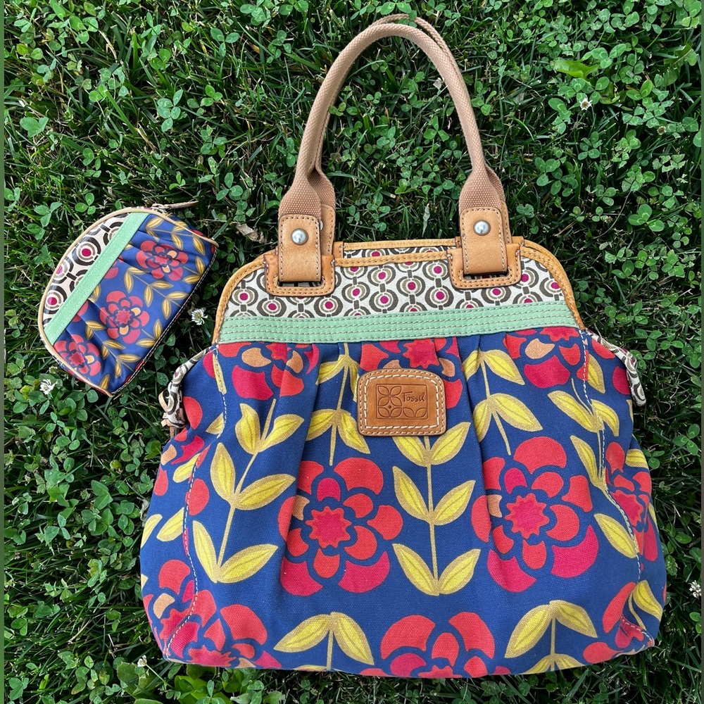 Fossil Floral Tote Bag